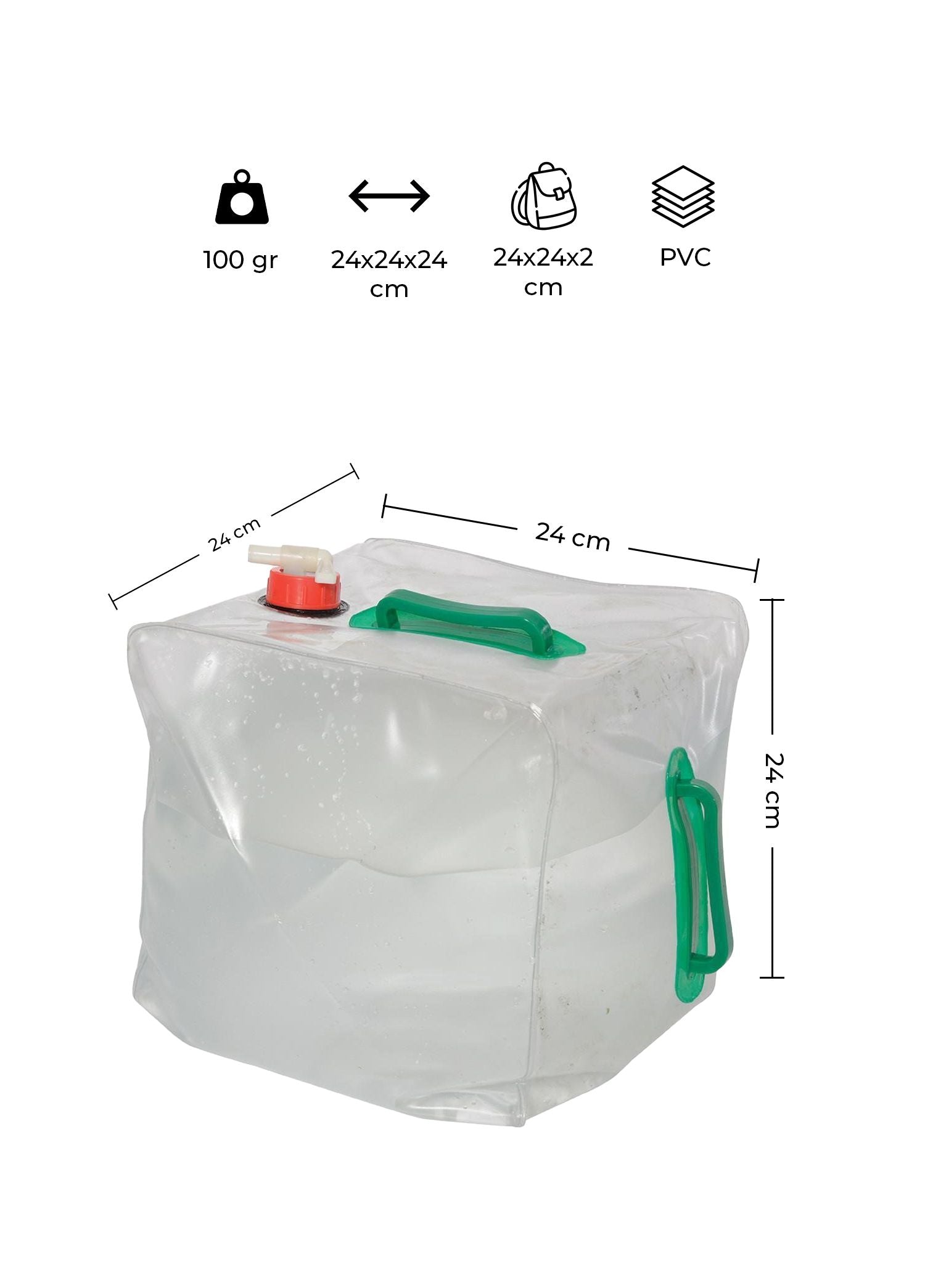 Urban Badger 20 L Water Jug, Collapsible, With Tap, Emergency Water Storage Bag, Portable, Camping, Outdoor, Collapsible Jug, Drinking Water