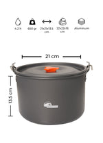 Urban Badger Vols Hanging Camping Pot, Durable Camping Gear, Camping Accessories, Outdoor Sports