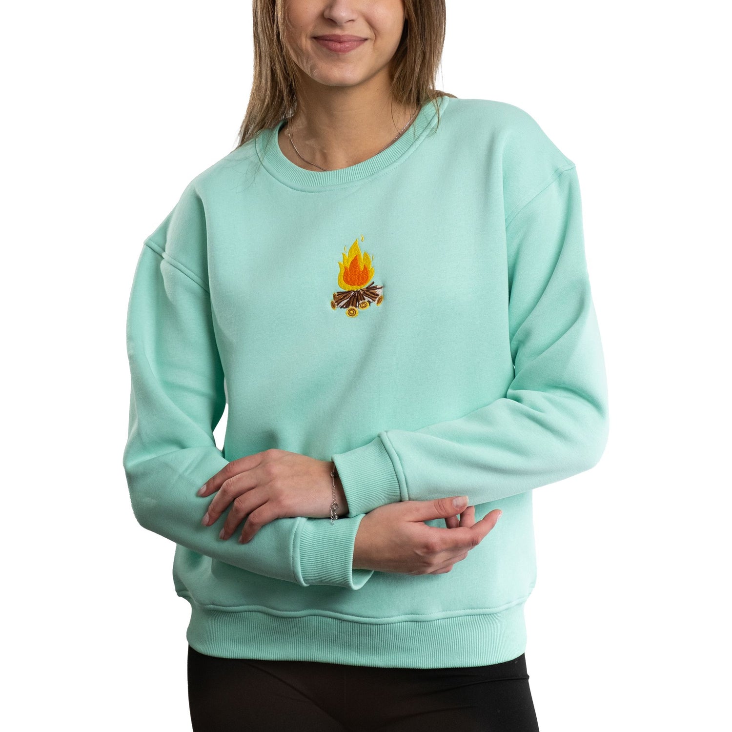 Urban Badger Sweatshirt Turquoise Fire