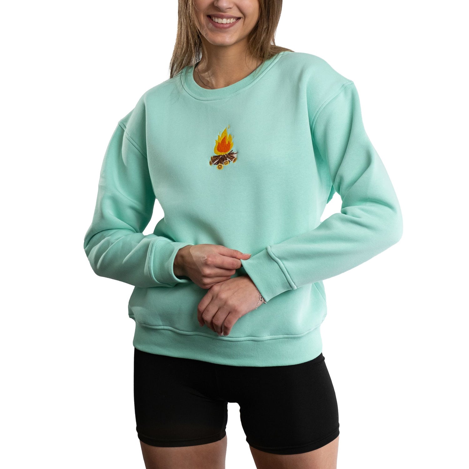 Urban Badger Sweatshirt Turquoise Fire