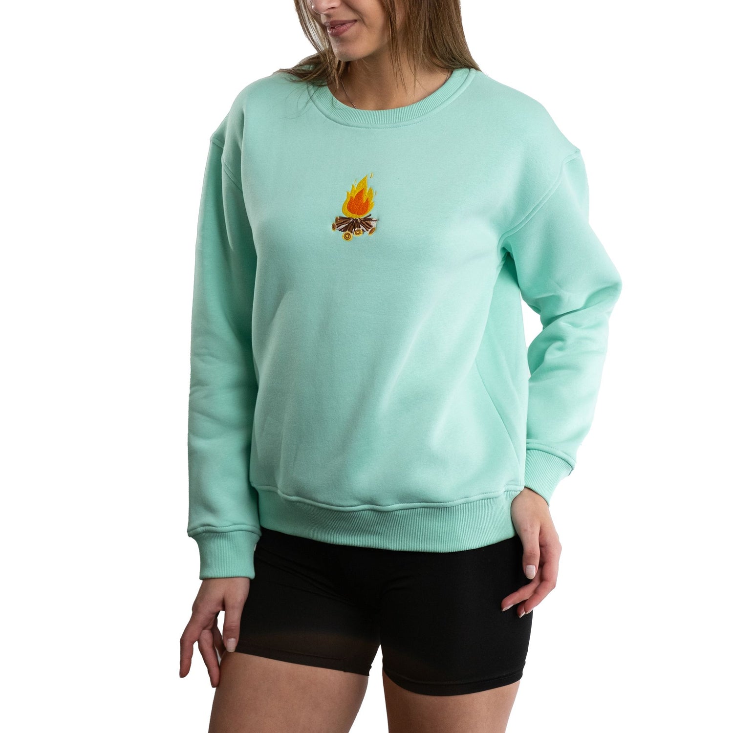 Urban Badger Sweatshirt Turquoise Fire