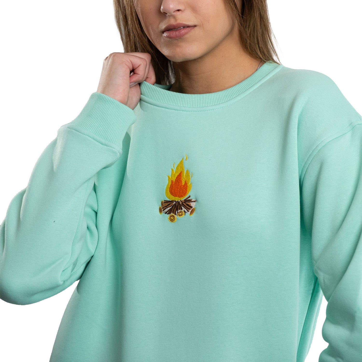 Urban Badger Sweatshirt Turquoise Fire