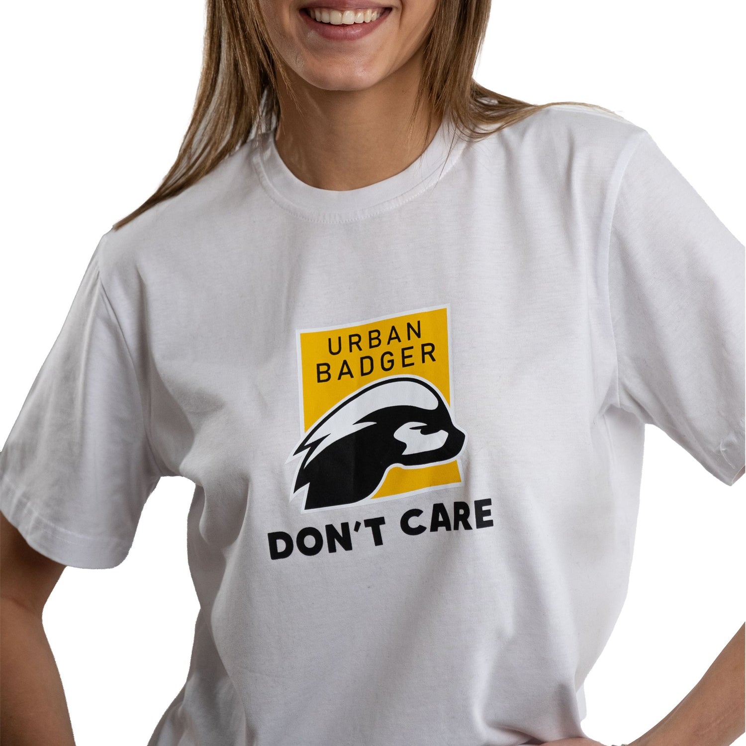 Urban Badger Don’t Care T-Shirt White