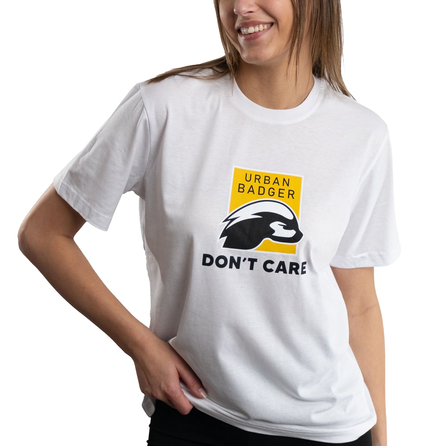 Urban Badger Don’t Care T-Shirt White