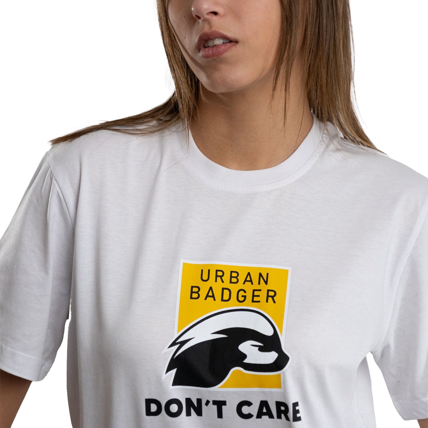 Urban Badger Don’t Care T-Shirt White